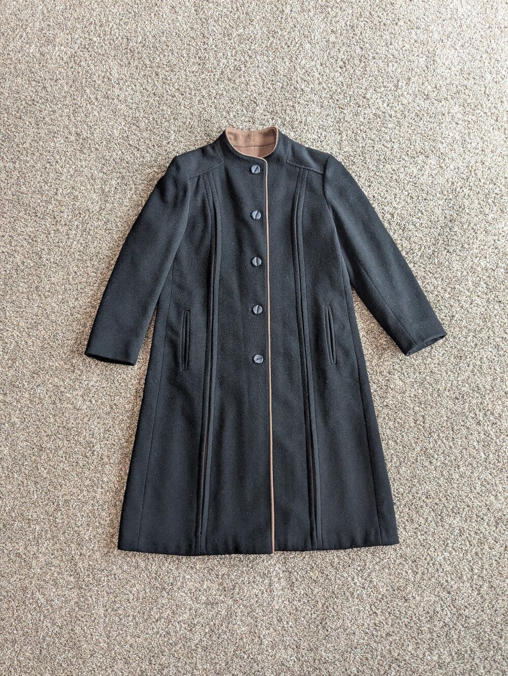 Vintage Forecaster Of Boston 100% Wool Coat Black